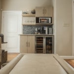 A couch and fridge in the Savannah dental office of Beyond Exceptional Dentistry